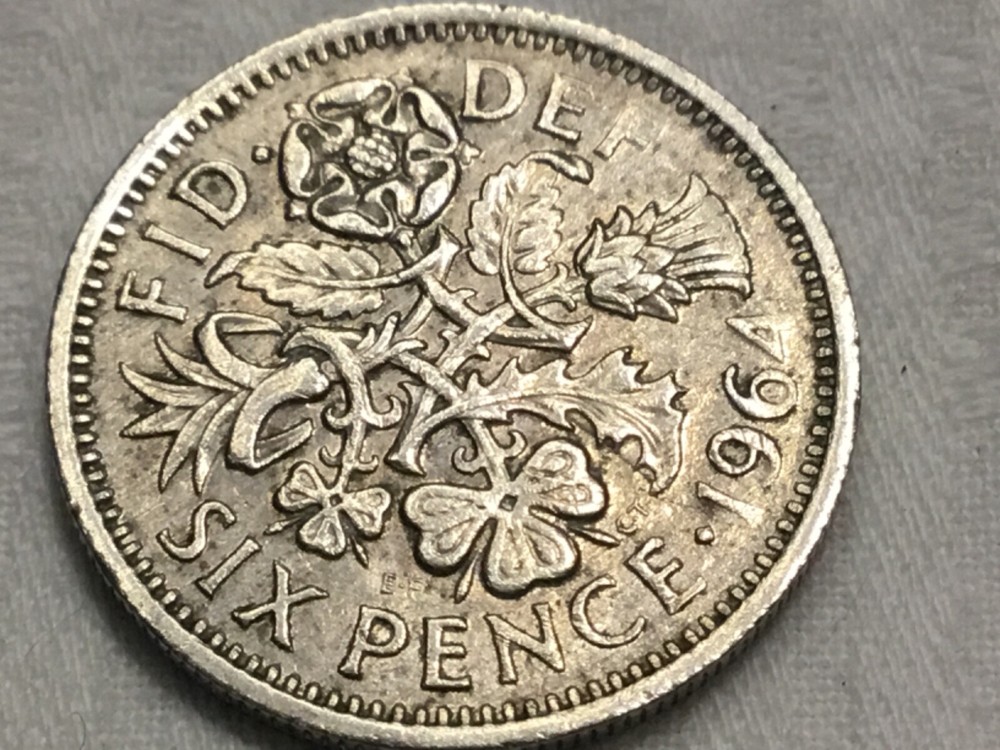 1964 Elizabeth II British 6d