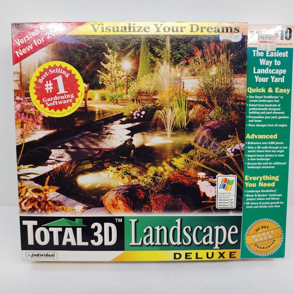 Total 3D Landscape Deluxe PC Program 2002 New