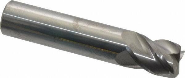 Accupro 1/2" Diam 4 Flute Single End Solid Carbide 0.045" Corner Radius End M...