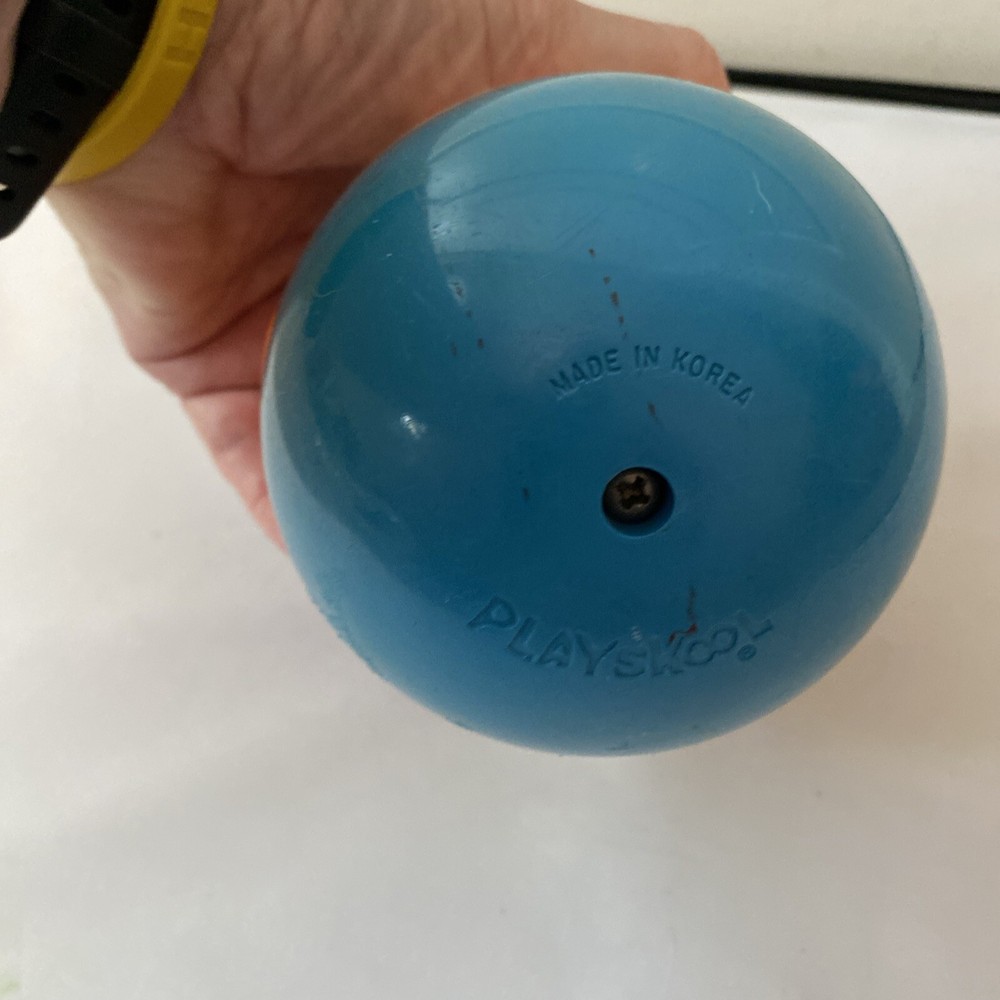 Vintage Musical Roly Poly Penguin pull behind toy