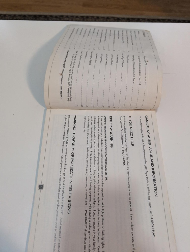 Sega CD User's Guide Manual