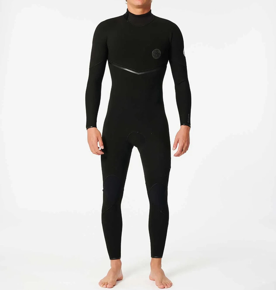 RIP CURL 3/2 E7 E-BOMB Men's Back-Zip Wetsuit - Black - Medium - NWT
