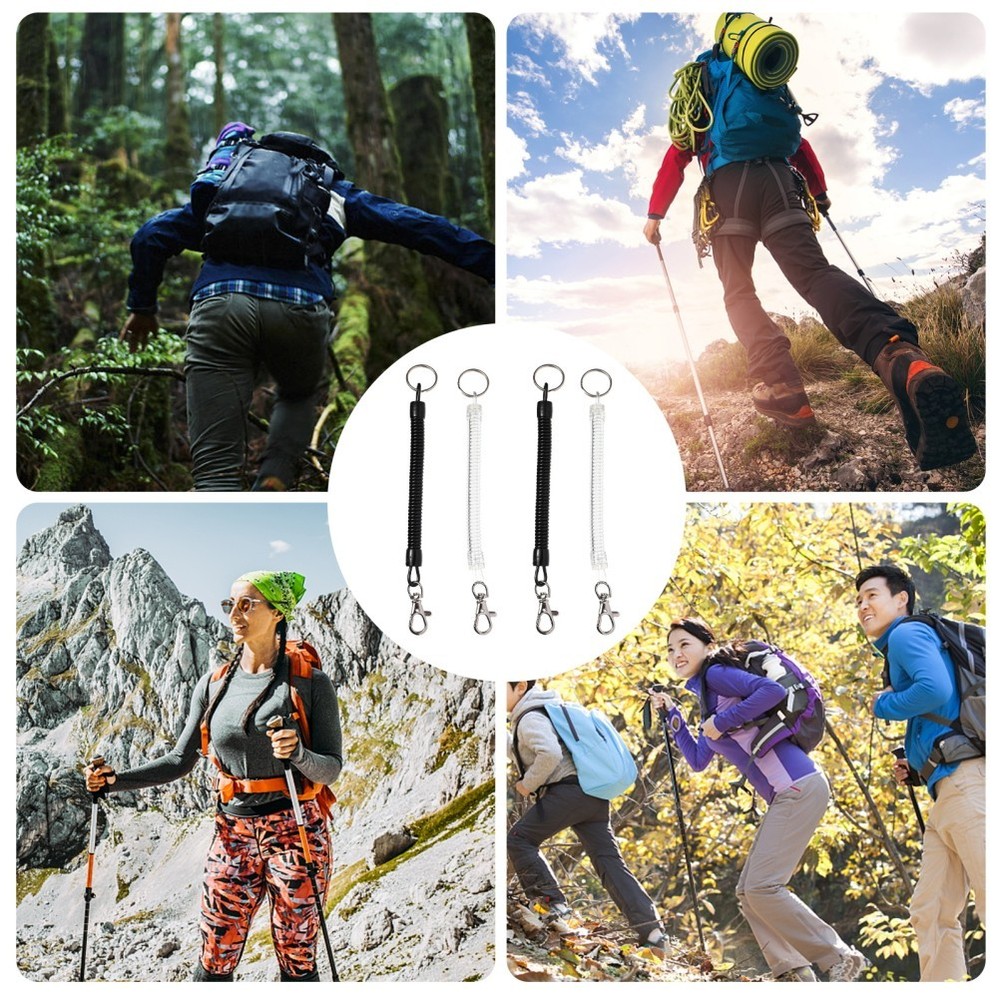 4 Pcs Retractable Spring Strap Multifunctional Cord Rope