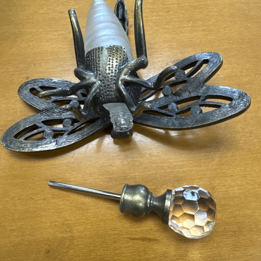 Brass dragonfly perfume holder