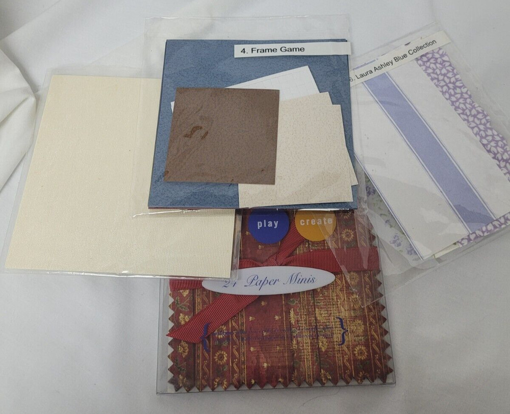 Scrapbook Paper  5 Pkg Assorted Laura Ashley Hanko Daisy D and Generic
