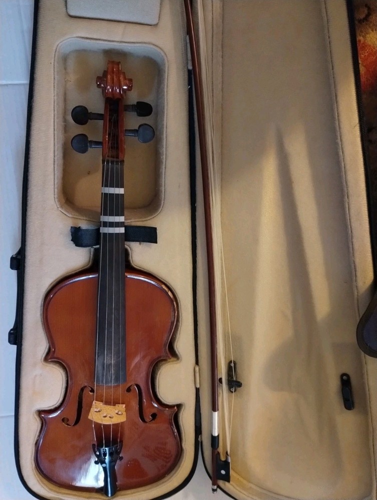 Mendini Beginners Violin cecilic / Beginner Kit Case, Bow,Rosen Size 4/4