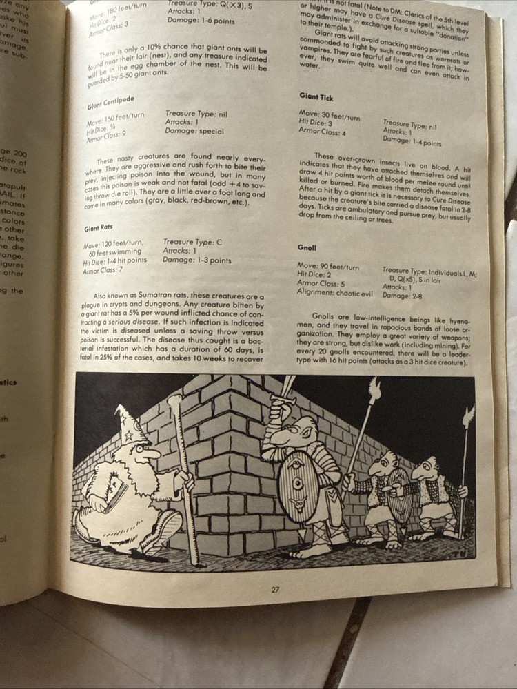Vintage 1978 Dungeons & Dragons Basic Rule Book Blue Dragon 3Rd Edition #2001