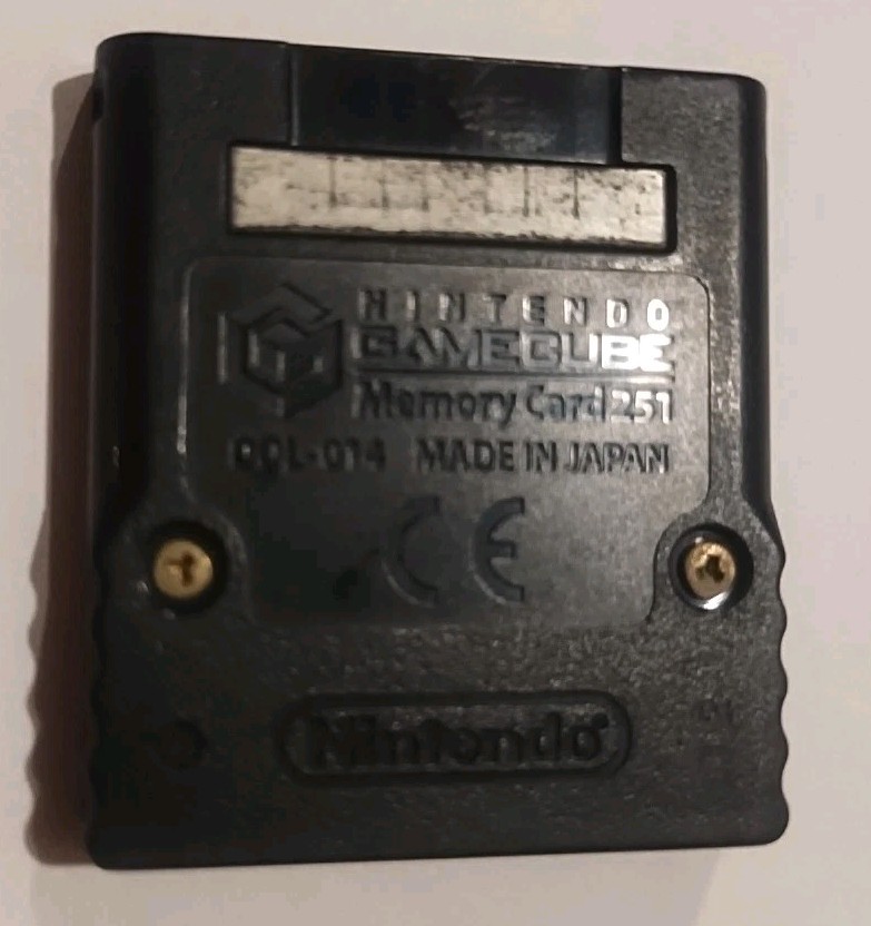 Official Nintendo GameCube Authentic Memory Card 251 Black DOL-014 OEM Tested