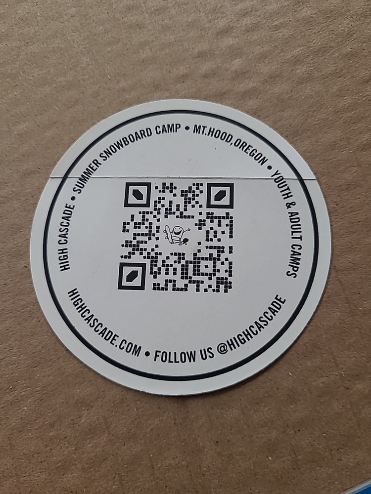 HIGH CASCADE SNOWBOARD CAMP STICKER -authentic
