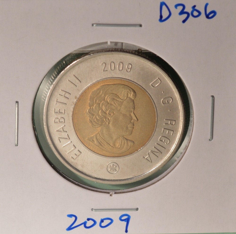 2009 - Canada Toonie $2 Dollar  - Inv# D306 🇨🇦🇨🇦