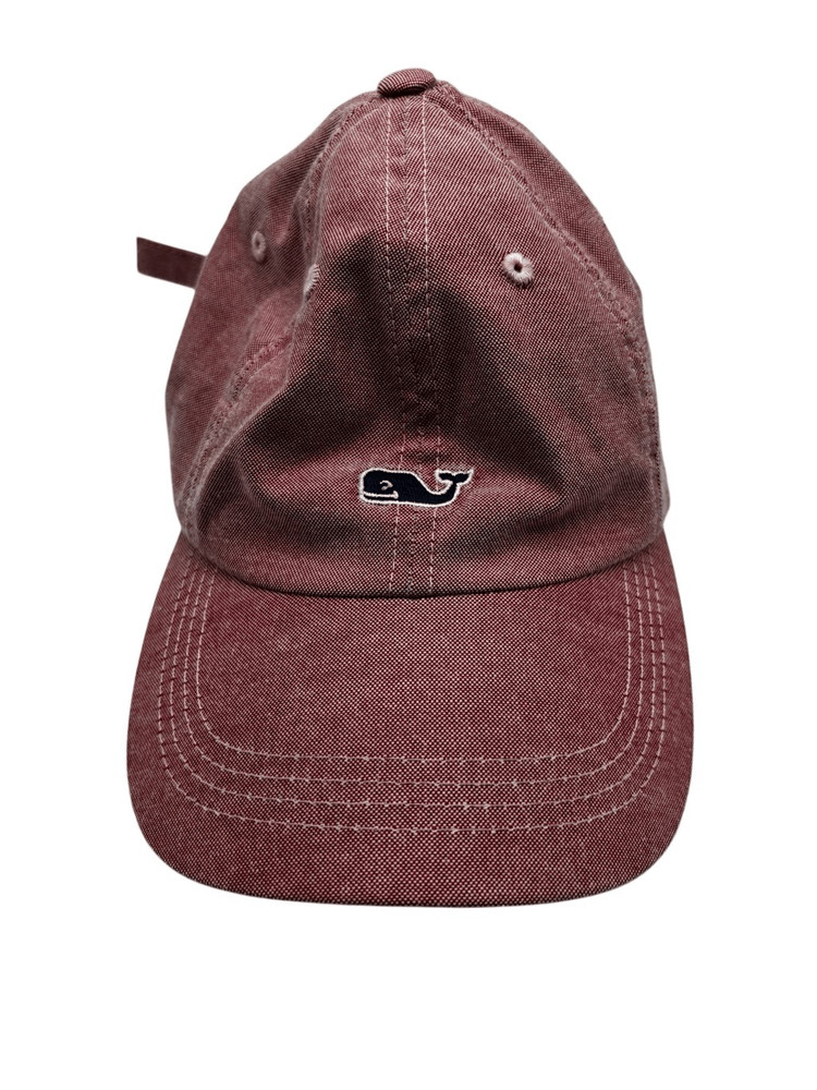 Vineyard Vines Distressed Hat Cap Adjustable Back Strap Whale Pink One Size