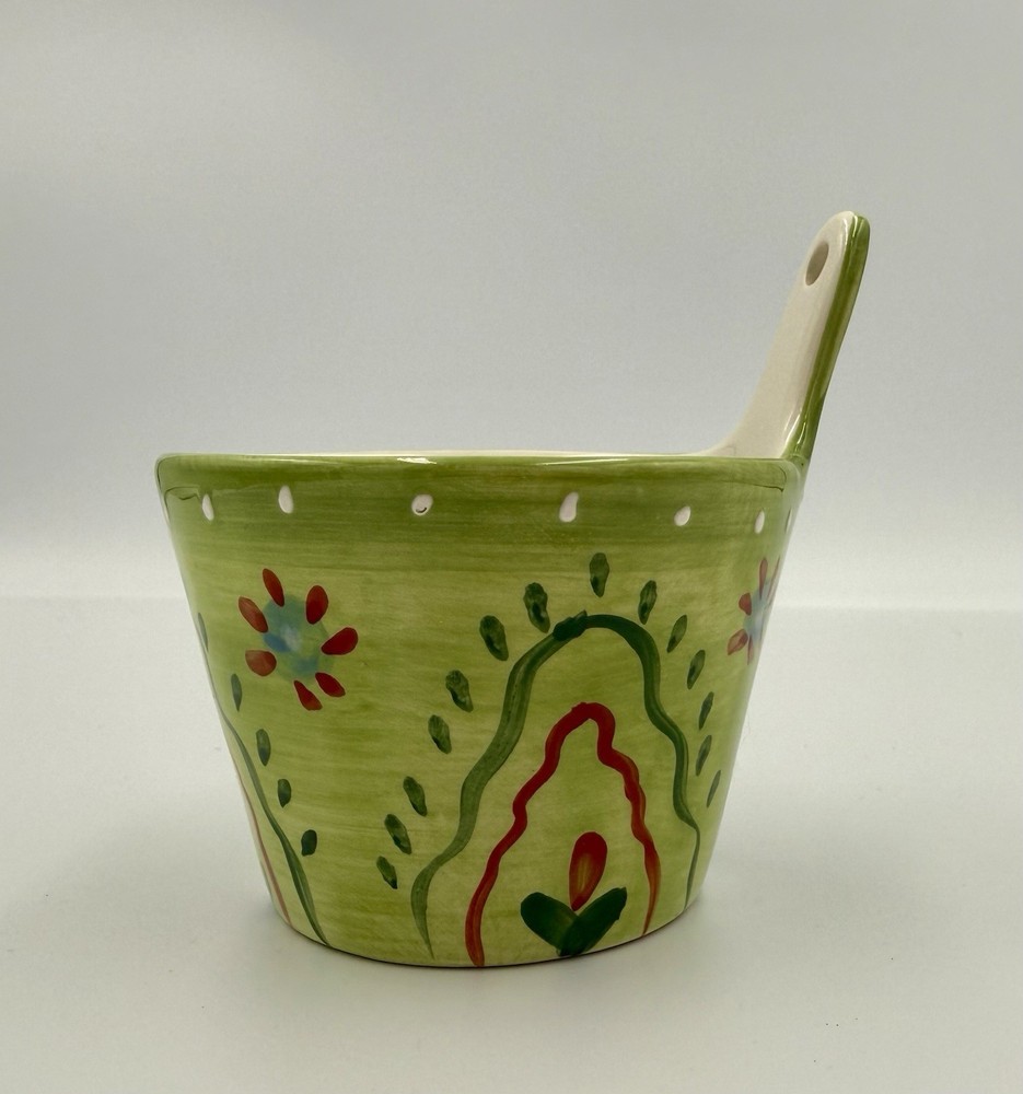 Hand Painted Morocco Leaf by Maxcera Planter Small Wall Pocket