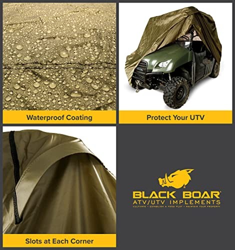 UTV Cover - Features Waterproof Polyurethane Coating for One Size Olive