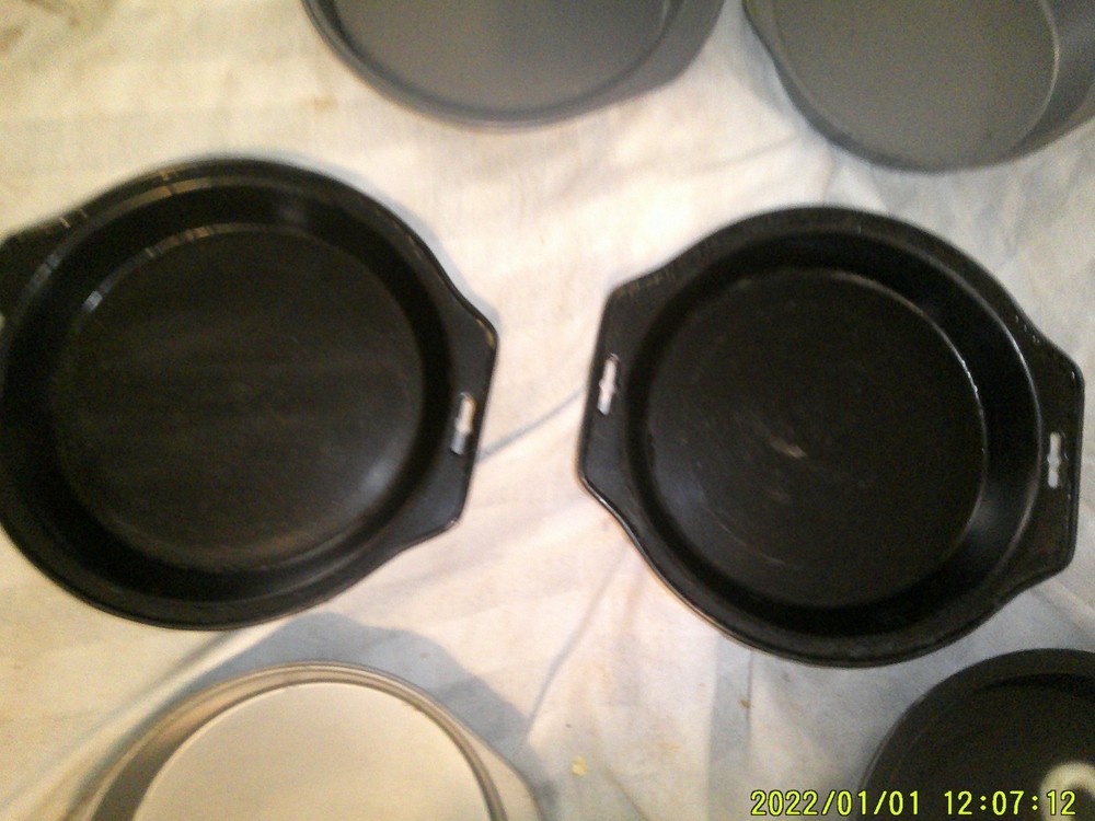 7 ISEF ROUND CAKE PIE PANS VARIOUS SIZES