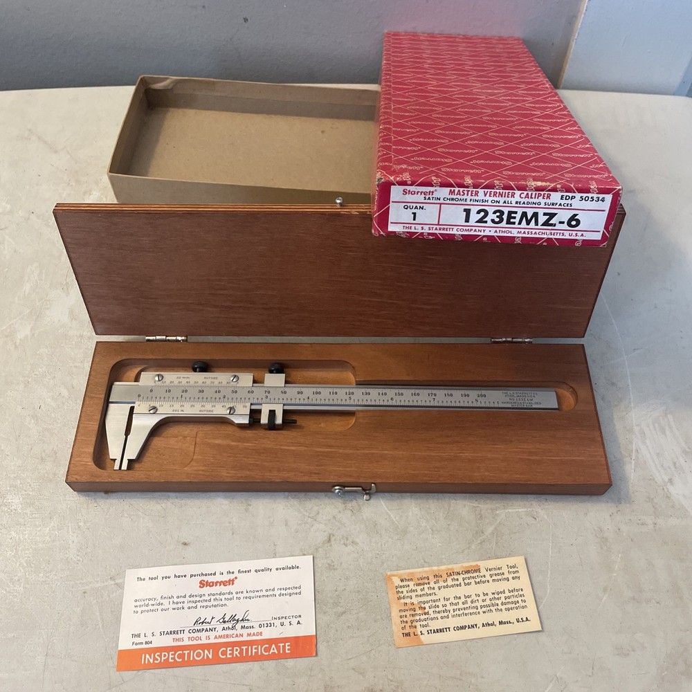 Starrett 123EMZ-6 MASTER VERNIER CALIPER