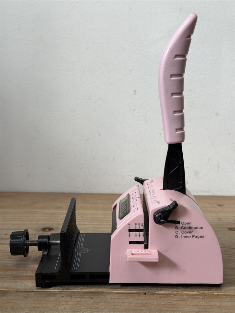 Zutter Bind It All V2.0 Pink Scrapbooking Spiral Binding Machine Used