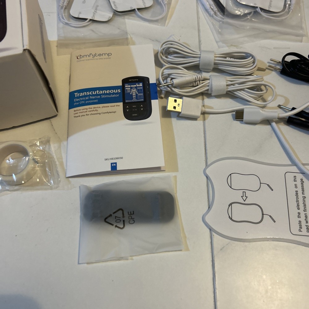 Comfytemp TENS EMS Unit Muscle Stimulator Tested Working w/ Box