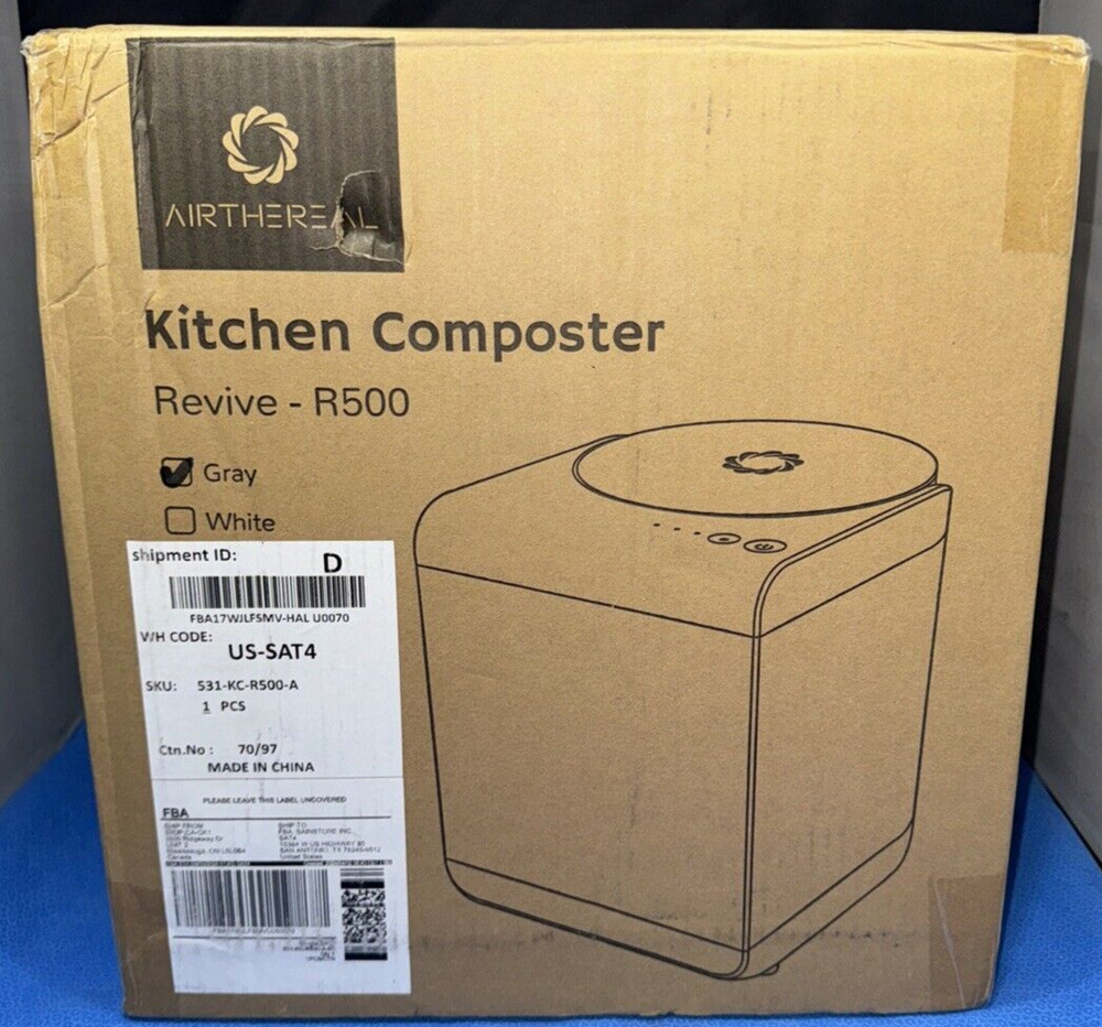 Airthereal Revive Electric Kitchen Composter, 2.5L Grey
