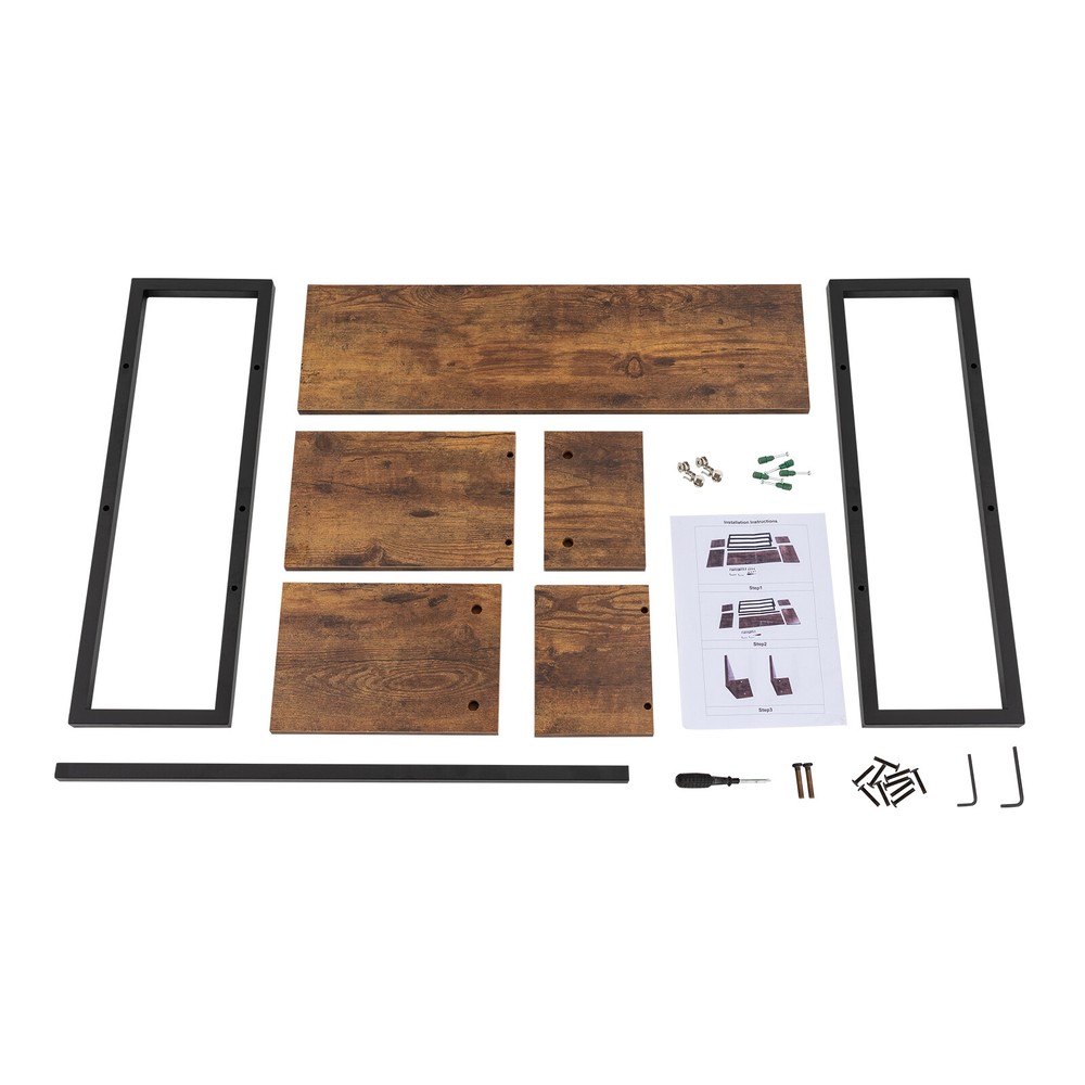 Countertop Computer Rack Desk Storage Organizer Desktop Bookshelf Display Shelf