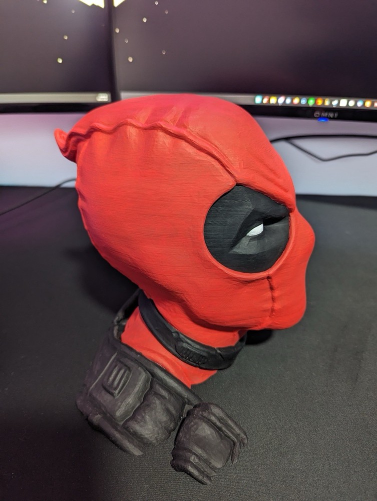 Deadpool Head Headphones Stand | Unique 3D Printed Headset Holder | Marvel