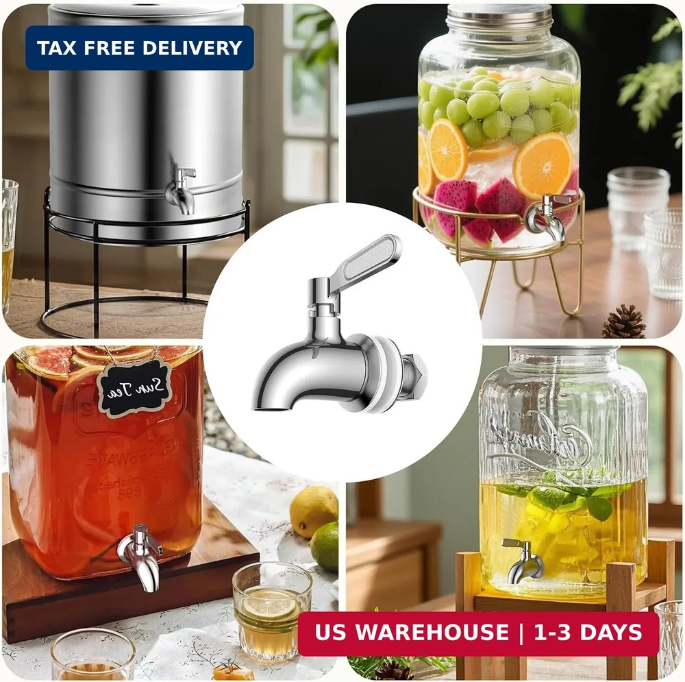 Beverage Dispenser Replacement Spigot, Stainless Steel Water Dispenser Replaceme