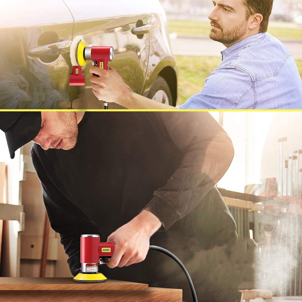 1"/2"/3" Random Orbit Air Sander Mini Grinding Machine Car Polisher Buffer 108PC