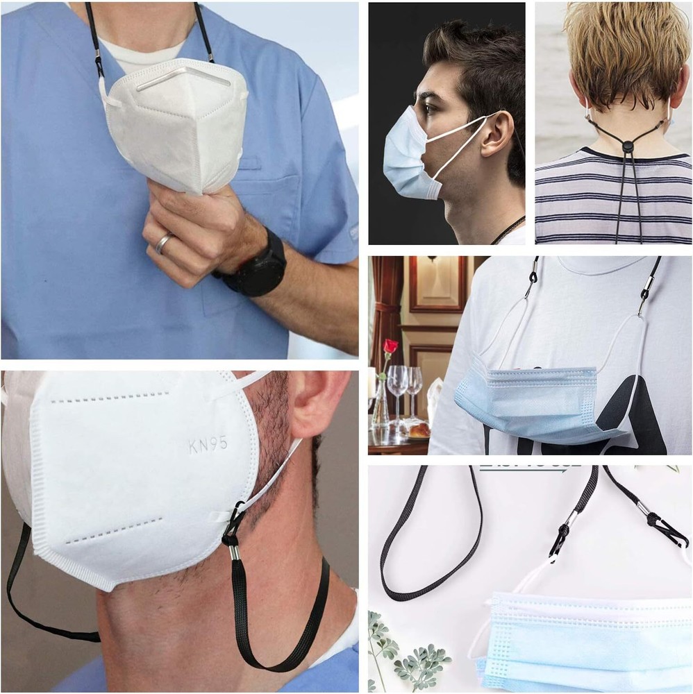 5 pack Adjustable Flat Lanyard Face Mask Extender Ear Savers Strap Holder Strap