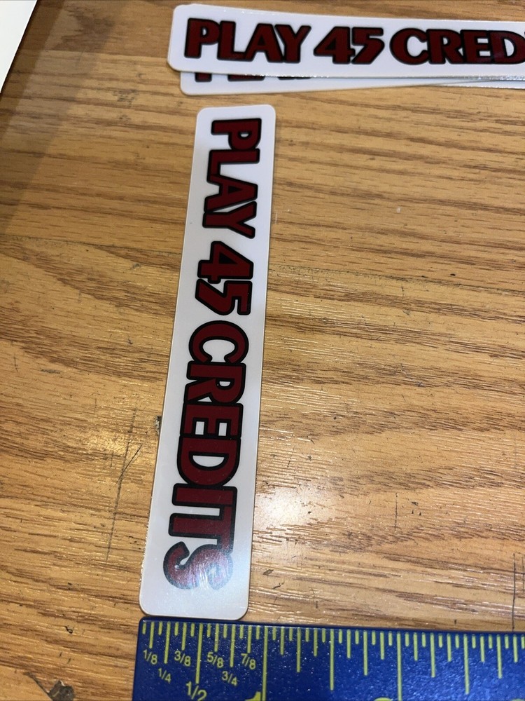 Play 45 Credits Decal Used /BA