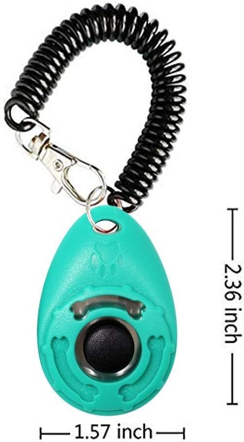 Easy-to-Use 2-Pack Pet Training Clickers for Behavioral Training - Black & Blue