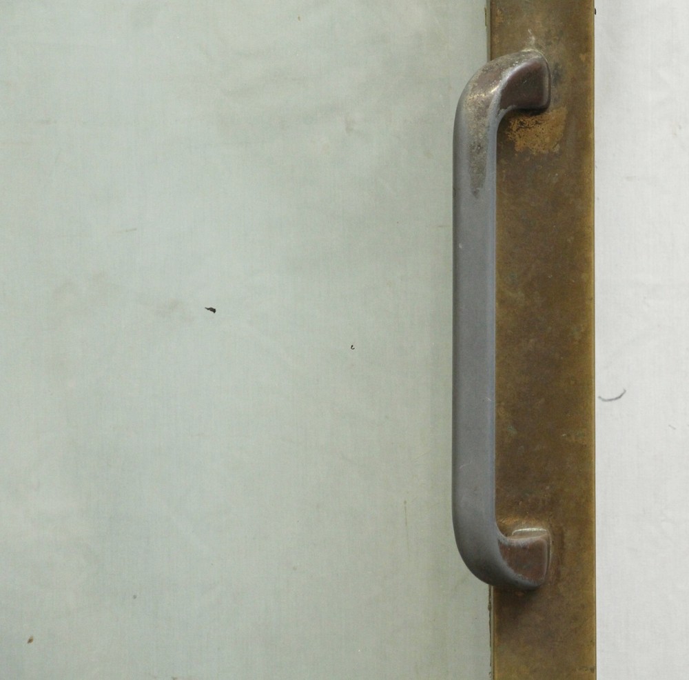 Mid Century Brass Frame Sliding Doors 79.5 x 41.5