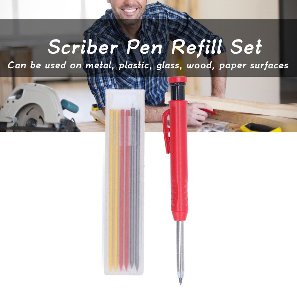 Woodworking Marking Pen 2.8mm Tungsten Carbide Tip Multi-function Scribing Tool