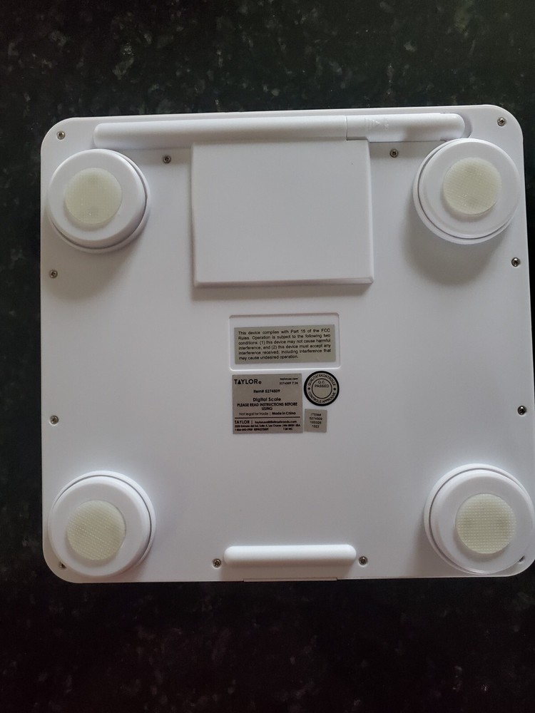 Taylor Precision Products White Digital Bath Scale 330 pound capacity
