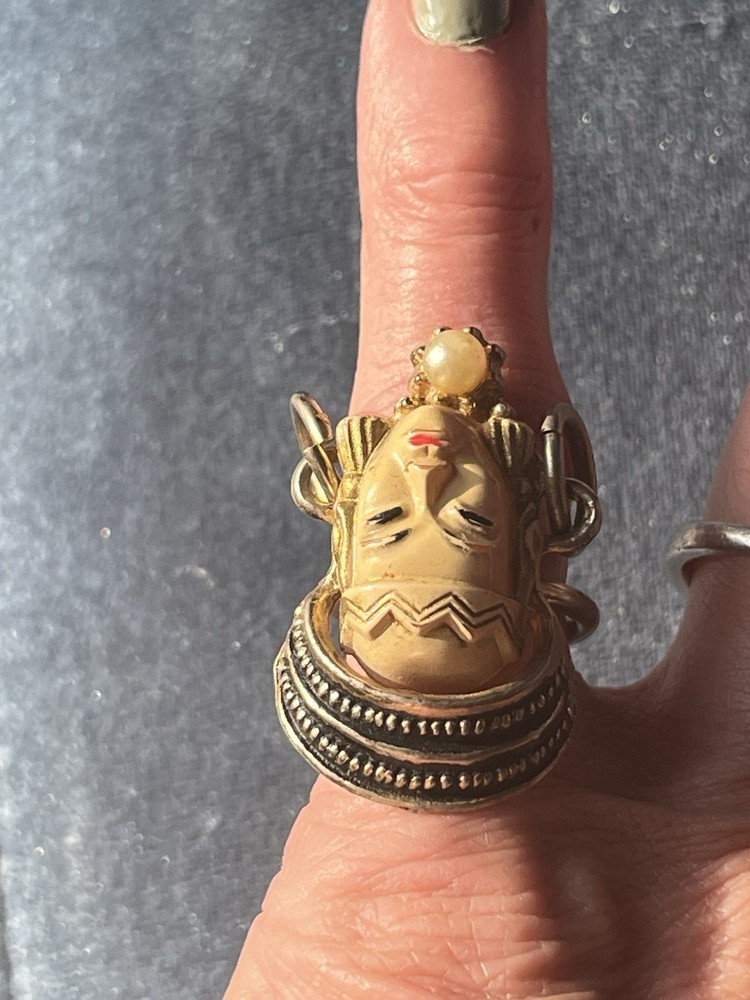 Vintage Unsigned Selro Asian Princess Ring Size 4 1/2