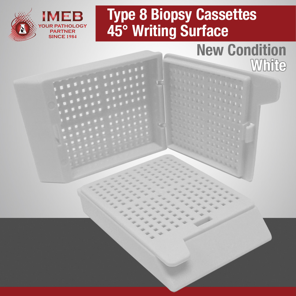 Biopsy Cassettes, Type-8, WHITE, 1000 Per Case Pack