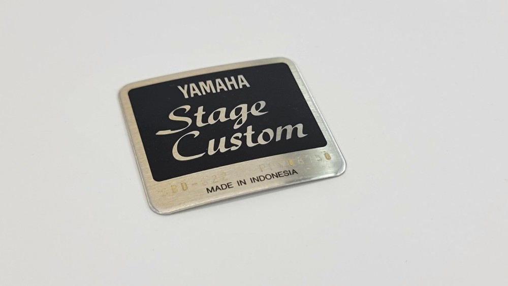 Yamaha Stage Custom Drum Badge with Serial Number
