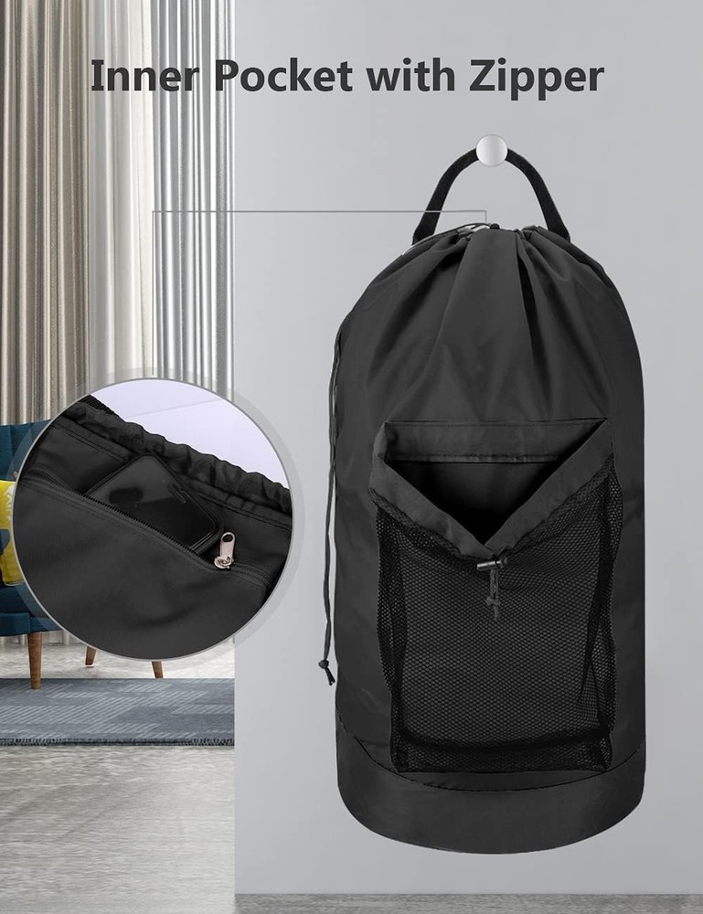 Large Capacity Waterproof Laundry Backpack - Perfect for Apartments & Camping