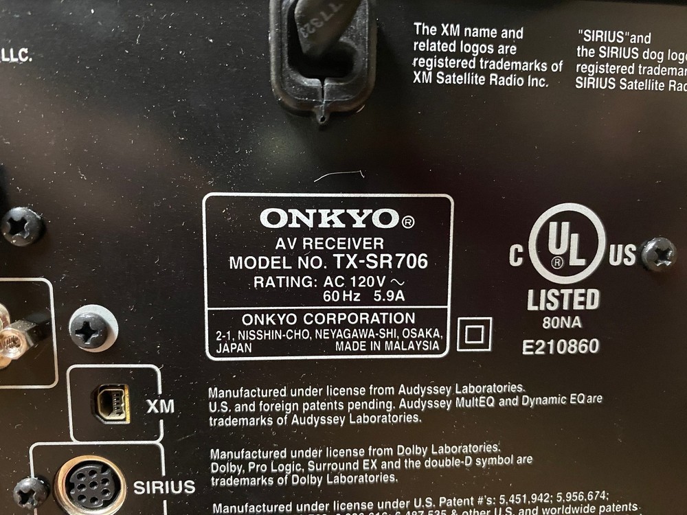 Onkyo TX-SR706 Receiver & Remote Bundle