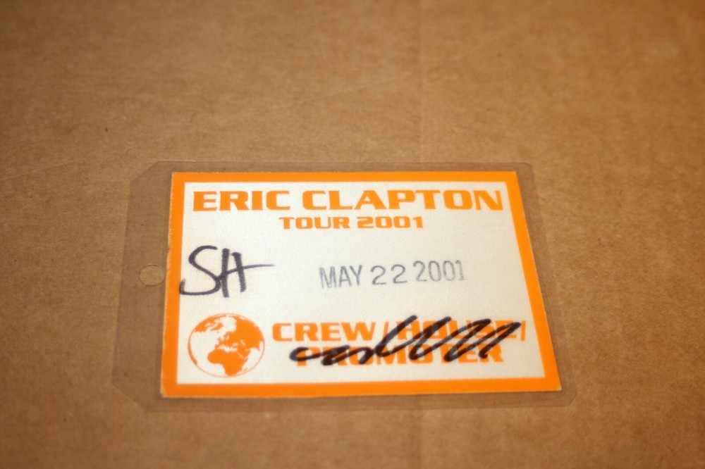 Eric Clapton  -  Plastic Backstage Pass - Free Shipping -