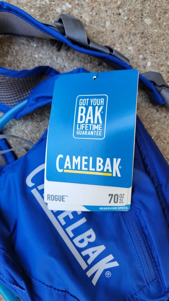 CamelBak Rogue Hydration Pack 70oz Blue Gray Backpack Hiking