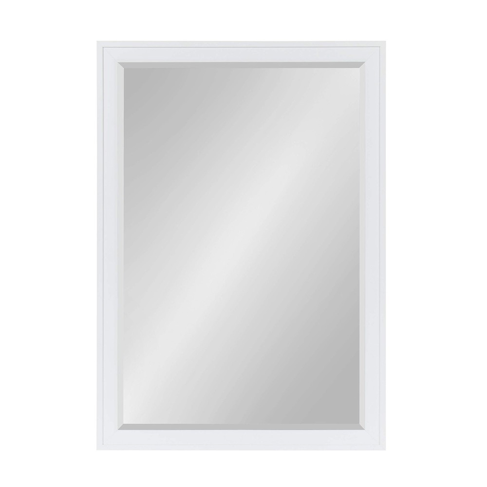 Bosc Framed Decorative Rectangle Wall Mirror, 27.5x39.5 White