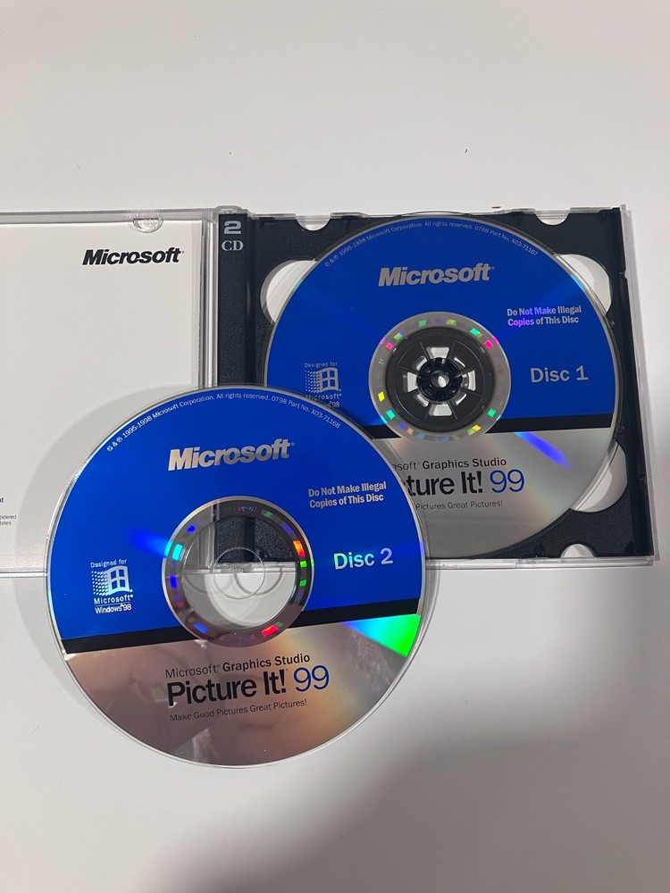 MICROSOFT PICTURE IT! 99 - 2 CD SET & BOOK