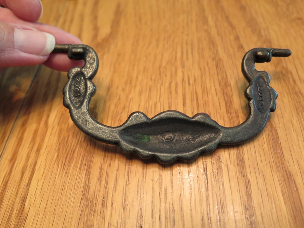 Brass/Dark Tone Drawer Pulls Drop Pulls - Set of 4