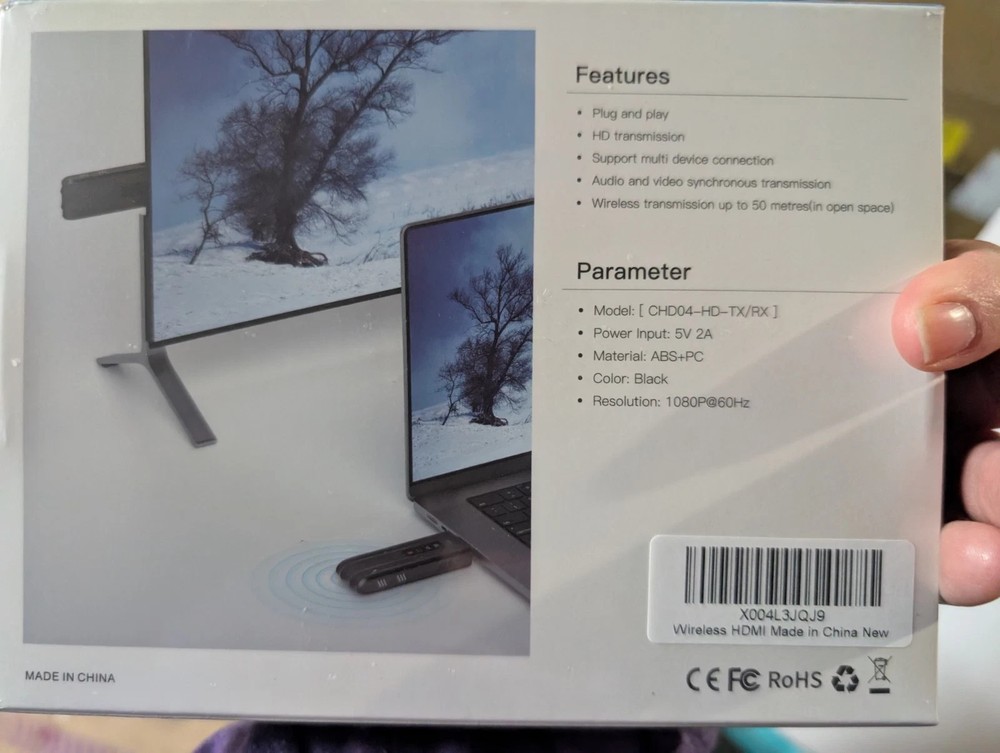 Wireless HD Transmitter Receiver Kit CHD04 New OB