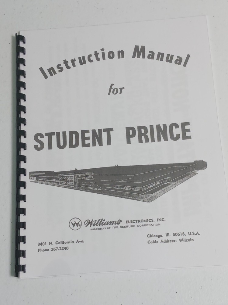 Student Prince Manual-Williams