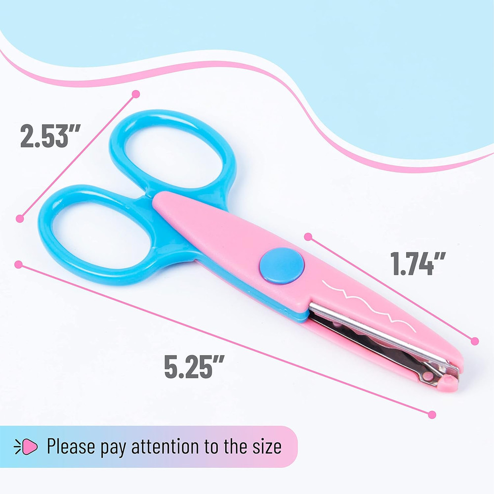 - Craft Scissors Decorative Edge, 6 Pack, Bright, Zig Zag Scissors for Crafting,