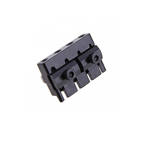 4 String Headless Guitar Bass Bridge Tailpiece System Fixed Hardtail Saddle