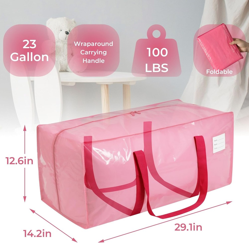 2 Pack Extra Heavy Duty Large Moving Bags with Comfortable Handle & Strong