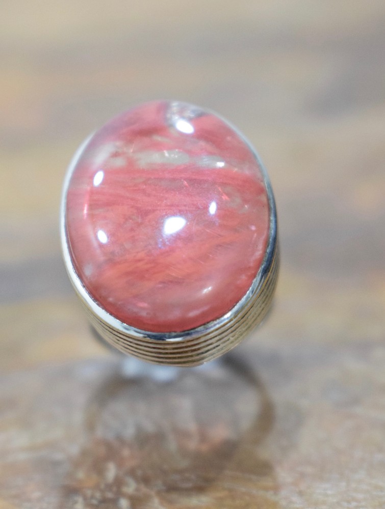 Ring Sterling Silver Cherry Quartz Stone Ring