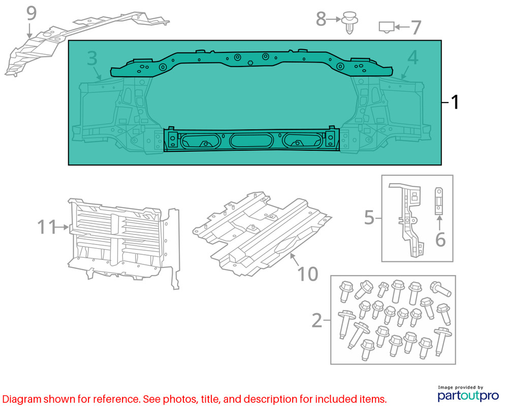 21 DODGE RAM 1500 CLASSIC STYLE RADIATOR CORE SUPPORT
