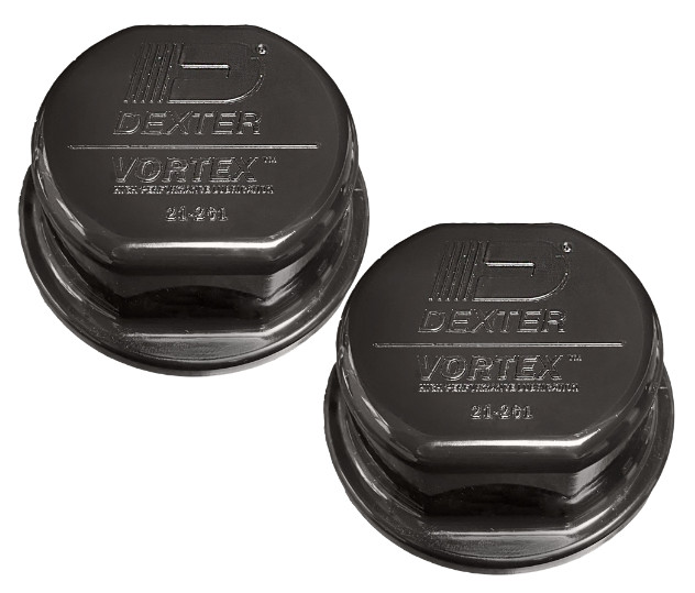 Dexter Oil Cap VORTEX Models 1.98" fits 5 Lug Hub, Kit of  2 caps with o ring